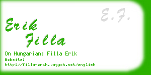 erik filla business card